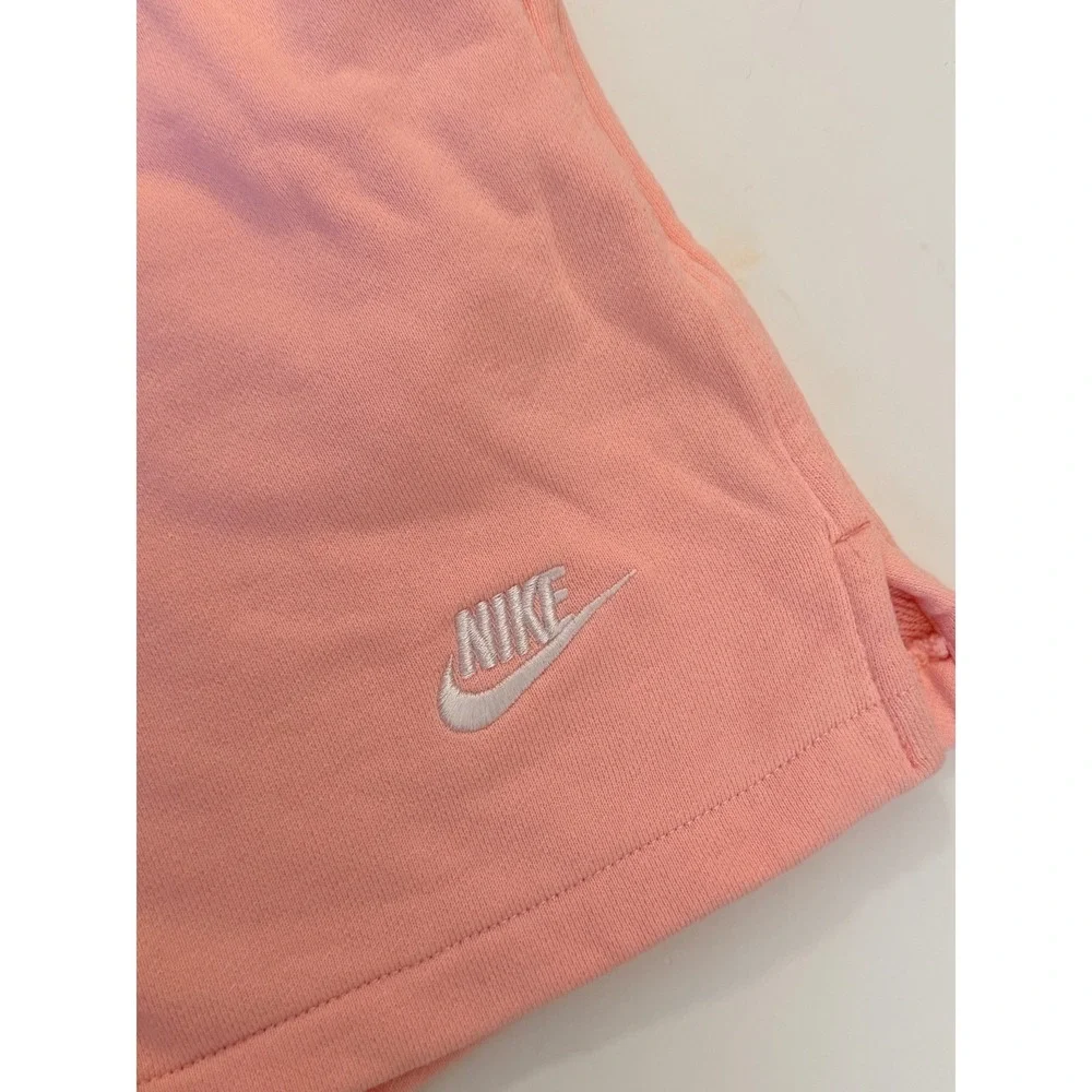 Nike Sportswear Essential French Terry‎ Shorts Pink Womens Large CJ2158-693